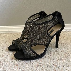 Caparros Lace Peep Toe Heels